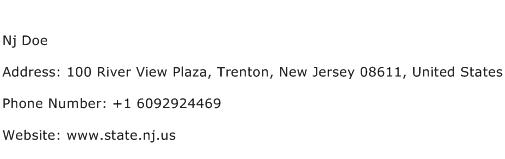 Nj Doe Address Contact Number