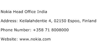 Nokia Head Office India Address Contact Number