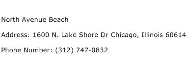 North Avenue Beach Address Contact Number