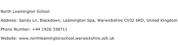 North Leamington School Address Contact Number