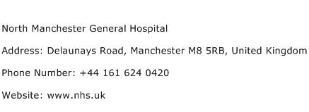 North Manchester General Hospital Address Contact Number