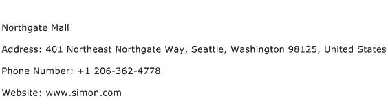 Northgate Mall Address Contact Number
