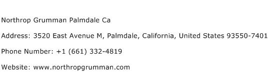Northrop Grumman Palmdale Ca Address Contact Number