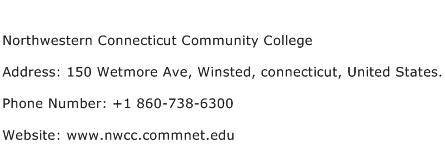 Northwestern Connecticut Community College Address Contact Number