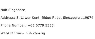 Nuh Singapore Address Contact Number