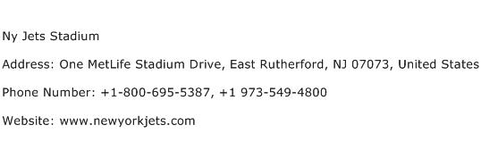 Ny Jets Stadium Address Contact Number