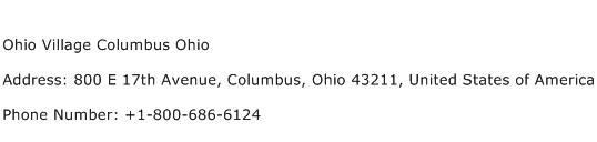 Ohio Village Columbus Ohio Address Contact Number
