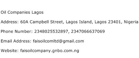 Oil Companies Lagos Address Contact Number