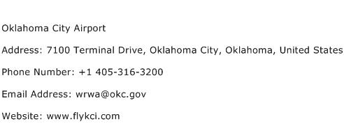 Oklahoma City Airport Address Contact Number