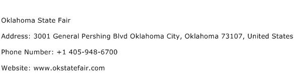 Oklahoma State Fair Address Contact Number