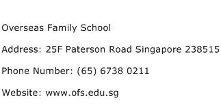 Overseas Family School Address Contact Number