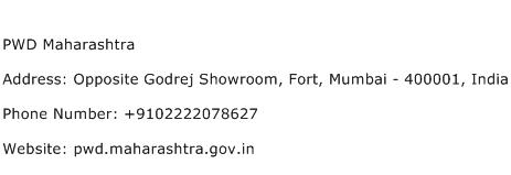 PWD Maharashtra Address Contact Number