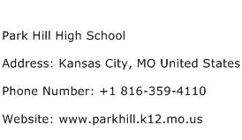 Park Hill High School Address Contact Number