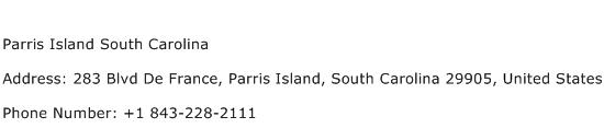 Parris Island South Carolina Address Contact Number