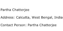 Partha Chatterjee Address Contact Number