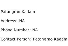 Patangrao Kadam Address Contact Number