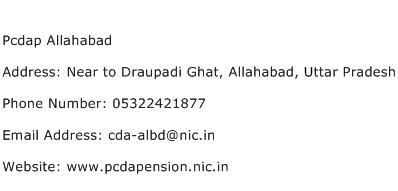 Pcdap Allahabad Address Contact Number