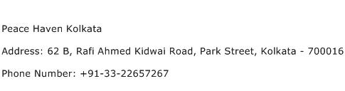 Peace Haven Kolkata Address Contact Number