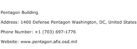Pentagon Building Address Contact Number