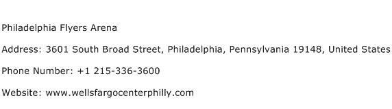 Philadelphia Flyers Arena Address Contact Number