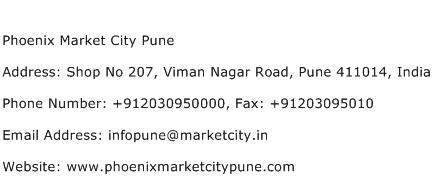 Phoenix Market City Pune Address Contact Number