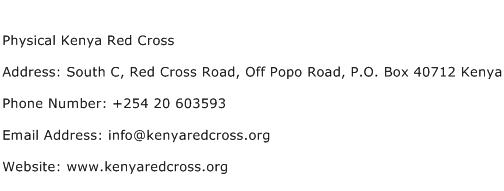 Physical Kenya Red Cross Address Contact Number