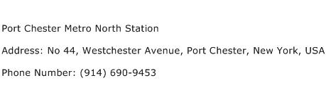 Port Chester Metro North Station Address Contact Number