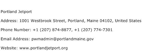 Portland Jetport Address Contact Number