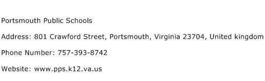 Portsmouth Public Schools Address Contact Number