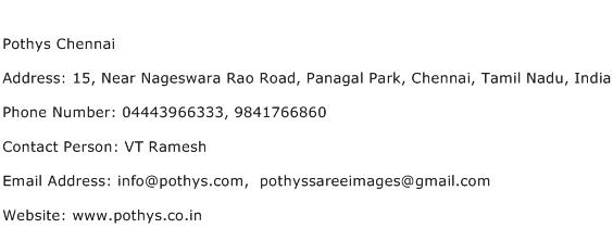 Pothys Chennai Address Contact Number