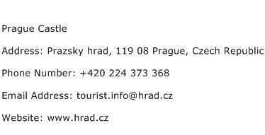 Prague Castle Address Contact Number