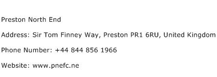 Preston North End Address Contact Number