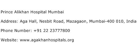 Prince Alikhan Hospital Mumbai Address Contact Number