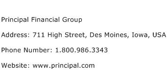 Principal Financial Group Address Contact Number