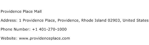 Providence Place Mall Address Contact Number