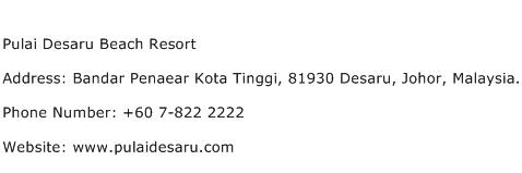Pulai Desaru Beach Resort Address Contact Number