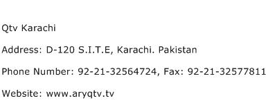 Qtv Karachi Address Contact Number