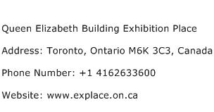 Queen Elizabeth Building Exhibition Place Address Contact Number