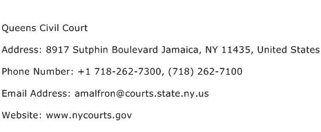 Queens Civil Court Address Contact Number
