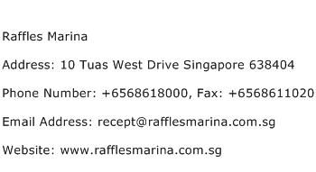 Raffles Marina Address Contact Number