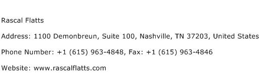 Rascal Flatts Address Contact Number