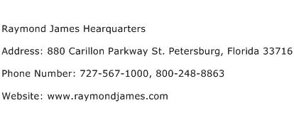 Raymond James Hearquarters Address Contact Number