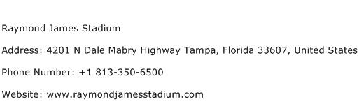 Raymond James Stadium Address Contact Number