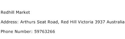 Redhill Market Address Contact Number