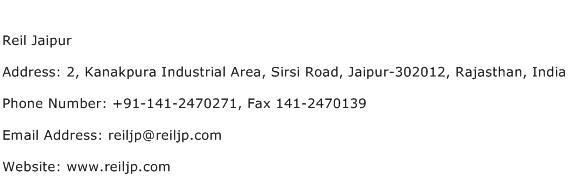 Reil Jaipur Address Contact Number