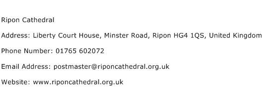 Ripon Cathedral Address Contact Number