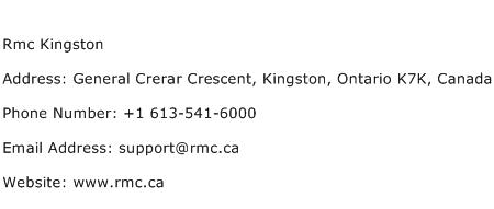 Rmc Kingston Address Contact Number