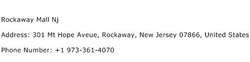 Rockaway Mall Nj Address Contact Number