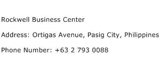 Rockwell Business Center Address Contact Number