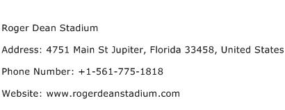 Roger Dean Stadium Address Contact Number